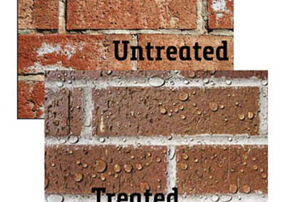 Treated vs Untreated brick