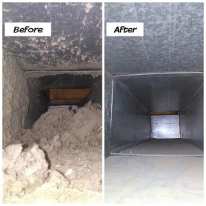 Before & After Air Ducts - Tulsa OK - C&C Chimney
